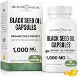 Organic High Potency Turkish Black Seed Oil Capsules, Cold Pressed, High TQ, 2 Month Supply, Non-GMO Black Cumin Nigella Sativa Oil for Immune Support, Joint, Digestive & Beauty, 1,000mg Dose (120ct)