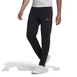 adidas Men's Sereno Slim Tapered-Cut 3-Stripes Pants, black/grey, Medium