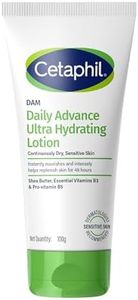 Cetaphil DAM Daily Advance Ultra Hydrating Lotion for Dry, Sensitive Skin, 100gm Moisturiser with Shea Butter, Non-Greasy, Fragrance-Free, Paraben and Sulphate Free
