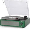 Vinyl Record Player Turntable with Built-in BT Receiver & 2 Stereo Speakers 3 Speed 3 Size Record Player LP Players Auto Stop for Home Decoration New Sleek Classic Deep Green