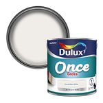 Dulux Once Gloss Paint For Wood And Metal - Pure Brilliant White 2. 5 Litres