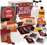 (Deluxe Hot Sauce Kit) - Deluxe Hot Sauce Kit (Ghost Peppers 5X) Featuring Heirloom Peppers From 5th Generation Farmers, A Full Set Of Recipes, Storing Bottles & More (Deluxe)