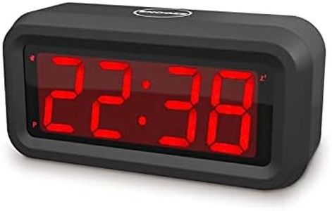 Sveglia da comodino digitale, sveglia digitale a batteria, Display digitale a led rosso da 1,2", 4 Batterie AA Possono Durare più di 1 Anno, Essere Appesa al Muro, Adatta Bambina, Bambini (Nero)