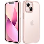 JETech Matte Case for iPhone 13 6.1-Inch, Shockproof Military Grade Drop Protection, Frosted Translucent Back Phone Cover, Anti-Fingerprint (Chalk Pink)