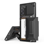 VRS DESIGN Damda Glide Hybrid Phone Case for Galaxy Note 20 Ultra, with [4 Cards] [Semi Auto] Premium Sturdy Card Wallet and Kickstand for Samsung Galaxy Note 20 Ultra 5G, 6.9 inch(2020) Black