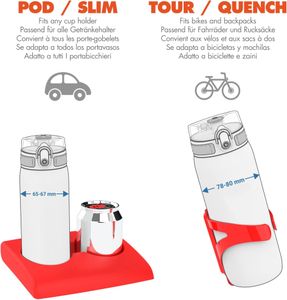 Ion8 500ml Leak Proof Water Bottle – BPA Free, Pink, Dishwasher Safe