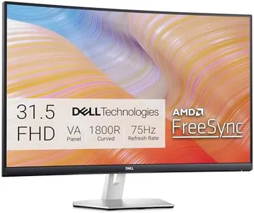 Dell S3222HN Curved Monitor - 31.5-inch FHD (1920x1080) 75Hz 4Ms 1800R Curved Display, HDMI Connectivity, AMD FreeSync Technology, Tilt Adjustability - Silver