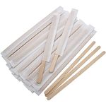 BLUE TOP Individually Paper Wrapped Wooden Coffee Stirrers 5.5 Inch Pack 1000, Disposable Wood Sticks for Coffee/Tea/Hot Beverage/Hot Chocolate/Cold Drinks, Wood Blenders for Butter Sugar,Craft Stick