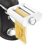 KitchenAid 3-in-1 Pasta Attachment 5KSM3PPA, Includes Pasta Roller, Spaghetti Cutter and Fettuccine Cutter, White Plastic Attachment for KitchenAid Stand Mixers