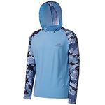 Bassdash Men’s UPF 50 Performance Fishing Shirt Cooling Hoodie Camo Long Sleeve FS17M