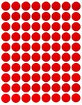 Royal Green (13MM) Red Color Coding Labels for Inventory and Labeling 1.3 CM Circle Dot Stickers 1200 Pack
