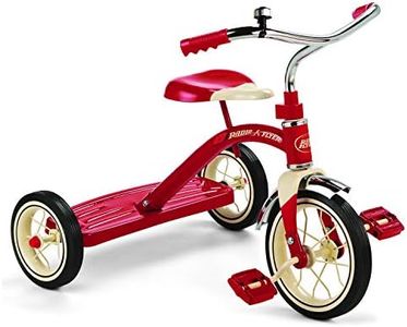 Radio Flyer Classic 10 Inch Toddler Tricycle with Rubber Tires and Steel Frame