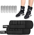 Hikeen Adjustable Ankle Weights for Women and Men (Black)