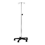 Mowell Hospital movable I.V (IV) Stand/Saline stand, Adjustable drip stand/Infusion stand (Mild Steel/MS)