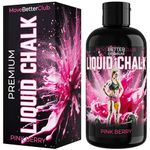 MoveBetterClub Liquid Chalk 250ml Coloured & Scented - Pink Berry - for Climbing, Gym, Weightlifting, Gymnastics, Kettlebells, Pole Fitness & more PLUS 1-Month Access to MoveBetter.Club