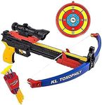 Blisstoys Crossbow Toy Sniper and Soft ;Foam Bullet with Manual Launch for Children's Safety Bows & Arrows (Multicolor)