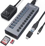 Powered USB 3.0 Hub, Wenter 10 Port