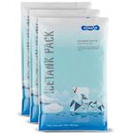 Komax Large Ice Packs for Coolers | 3-Pack Reusable Long-Lasting Cooler Ice packs | 11" x 7" Slim & Flexible Freezer Packs