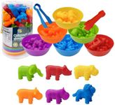 Counting Animals Matching Games, JOMWEN Sorting Stacking Toys with Bowls, Montessori STEM Toy set Preschool Learning, Sensory Toy for Age 3 4 5 6+ Toddlers Kids Boys Girls