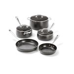 All-Clad HA1 Hard Anodized Nonstick Pots and Pans Set Non Stick Cookware Sets, Cooking Pots and Pans, Oven Broiler Safe 500F, Black