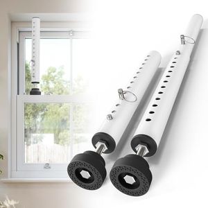 Gadgetzan Adjustable Window Security Bars,Sliding Window Safety Lock Bar for Child Safety/Anti-Theft,Window Stopper with Rubber Base for Vertical and Horizontal Window,Extends to 11"-18"(White-1 Pack)