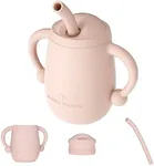 Cuddle Campus 100% Silicone Baby Training Cup, Shatterproof Toddler Sippy Cups with Straw, Open Cup for Baby, 6+ Months 4 Oz