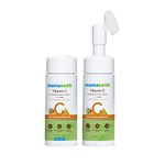 Mamaearth Vitamin C Foaming Face Wash with brush, Combo Pack with Refill for Skin Illumination - 150 ml + 150 ml