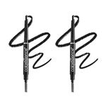 Coloressence 2-IN-1 Expert Eyebrow Pencil Combo, Black, Set of 2 x 0.25gm | Brow Definer with Shaping Spoolie | Long Lasting | Matte Finish