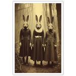 Dark Academia Decor Goth Room Wall Art Decor Creepy Spooky Vintage Ghostface Posters Rabbit Cult of the Occult Forest 12X16inch Unframed