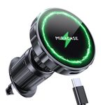 Miracase Wireles Car Charger Fits for MagSafe 15W, Car Magnetic Phone Holder Mount, Wireless Charging Mount for Car Vent Compatible with iPhone 15 14 Pro Max Plus 13 12 All