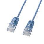 Sanwa CAT6 compliant LAN cable diameter 3.2mm ultra-fine type (15m) 1Gbps / 250MHz RJ45 nails broken prevent Blue KB-SL6-15BL