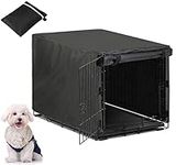 COOSOO Dog Crate Cover 36 Inch Waterproof Heavy Duty Pet Kennel Cover Breathable Door Wire Dog Crate Cover for Indoor Outdoor Protection Puppy Cage Cover Sunblock Summer/Winter Warm