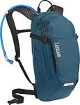 CamelBak M.U.L.E. 12 Mountain Biking Hydration Pack - Easy Refilling Hydration Backpack - Magnetic Tube Trap - 100oz, Moroccan Blue/Black