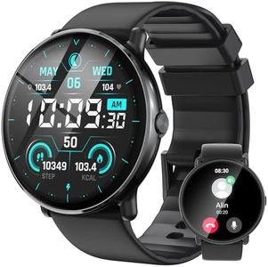 Smart Watches for Men - 1.43" AMOLED Display Smartwatch with Call Function, 111+ Sports, Notification, IP68 Waterproof, Fitness Watch with Heart Rate SpO2 Sleep Monitor Step Counter for Android iOS