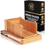 Bamboo Bread Slicer with Knife - 3 