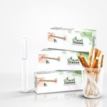 TISWAAK - Pack of 12 Miswak Stick Teeth Whitening Kit – Muslim Natural Flavored Herbal Toothbrush Miswak Sticks Vacuum Sealed with Holder for Healthy Gums, Teeth & Fresher Breath || Pack of 12