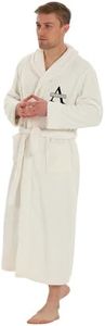 Personalized Passion Plush Robe for Women & Men - His and Her Robes with Monogram - Super Soft Luxurious Spa Bathrobes - Cream - X-Large
