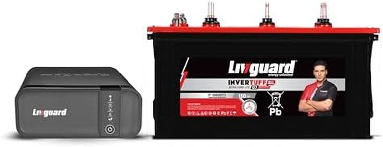 Livguard Inverter & Battery Combo |LG700E_IT 1560STJ |LG700E - 600 VA/12V Square Wave Inverter |IT 1560STJ 150 Ah with 60 Months Battery Warranty |Reliable for Home, Office and Shop