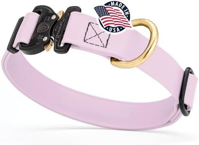 Viper BioThane Dog Collar with Cobra Metal Buckle – Tactical, Odor Resistant, Waterproof Collars for Large Dogs & Medium Dogs – Made in USA (L 15-25in W 1in, Pastel Purple)