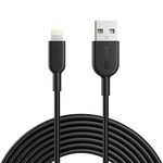 Anker Powerline II Lightning Cable, [10ft MFi Certified] USB Charging/Sync Lightning Cord Compatible with iPhone SE 11 11 Pro 11 Pro Max Xs MAX XR X 8 7 6S 6 5, iPad and More (Black)