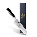 Shun DM0718 Classic 7-Inch Santoku Hollow Ground Knife