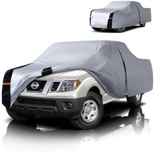 Multi-Layer Nissan Frontier Truck Cover, Custom Fit Frontier 2021-2026 King/Crew Cab SB(4.6'-6.2') Car Cover Waterproof All Weather, Full Exterior Cover Rain Wind and UV Protection with Door Zipper