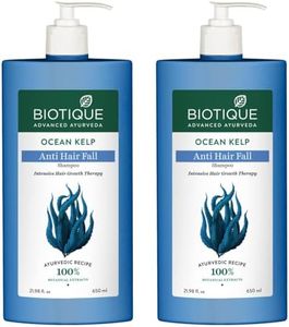 Biotique Ocean Kelp Anti Hairfall Shampoo | Intensive Hair Growth Therapy| Anti Hairfall Shampoo that Maintains Shine |100% Botanical Extracts | Suitable for All Hair Types |650ml (Pack of 2)