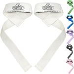 Bear Grips Lifting Straps Gym, Wrist Straps for Weightlifting, Gym Straps, Weightlifting Straps, Deadlift Straps, Weight Lifting Straps for Men, Weight Straps Lifting Women, 2 Lifting Strap | White