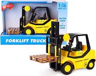 Toyland® 23cm (9") Friction Powered Forklift Pallet Truck - Scale (1:16) - Boys Construction Toy With Lights & Sound - Ages 3+