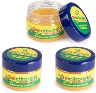 KROWN - Pack de 3 Latas de Gel de Citronela Repelente de Mosquitos 100g con Esencias Naturales
