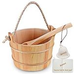 Bestnewie Sauna Bucket with Ladle H