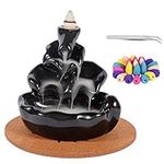 Waterfall Backflow Incense Burner,Backflow Incense Cones 160 Pcs - for Relaxation, Purification, Meditation, Yoga Gift