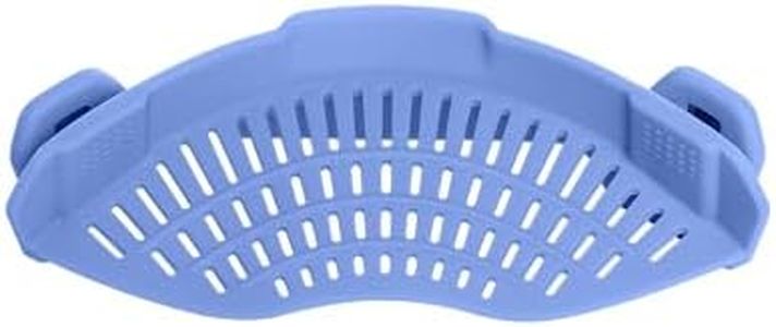 AUOON Large Clip On Strainer Silicone for All Pots and Pans, Pasta Strainer Clip on Food Strainer for Meat Vegetables Fruit Silicone Kitchen Colander