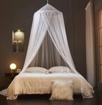 Mengersi Bed Canopy Mosquito Net,Canopy Bed Curtains for Twin Full Queen King Size Bed,Dome Mosquito Netting Bed Tent for Indoor Outdoor,Kid Bed and Adult Beds-White